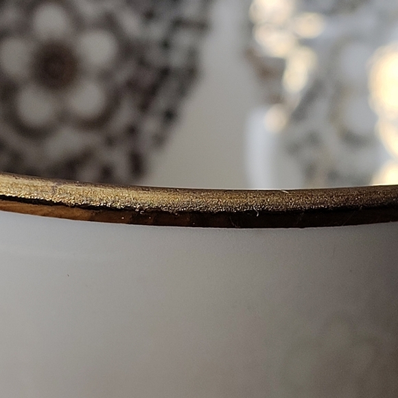 Winterling Bavaria Germany Floral Cup & Saucer Small Gold Flowers Spots Vintage - Picture 7 of 16